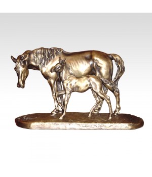 Скульптура "Лошадь с жеребенком" (большая)