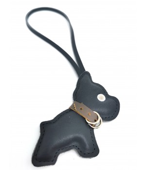 Брелок для сумки «Бульдог». Цвет серый