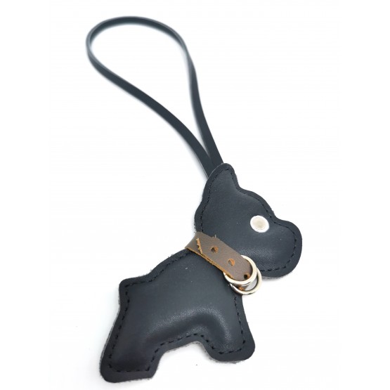 Брелок для сумки «Бульдог». Цвет серый