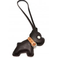 Брелок для сумки «Бульдог». Цвет бордо