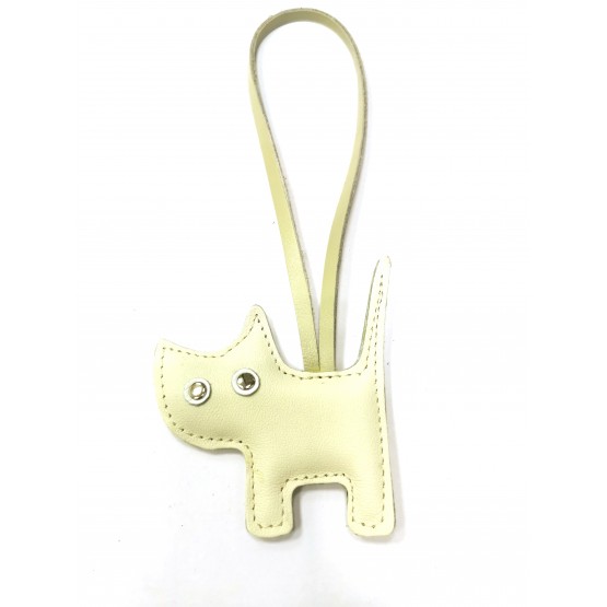 Брелок для сумки "Кошка-2". Цвет молочный