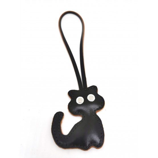 Брелок для сумки "Кошка-3". Цвет коричневый