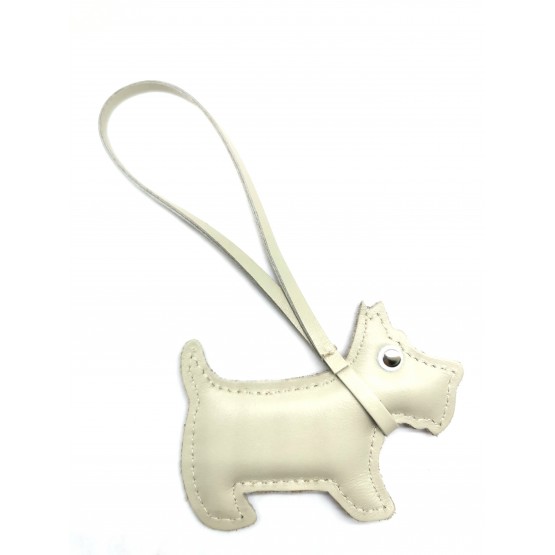 Брелок для сумки «Терьер». Цвет молочный