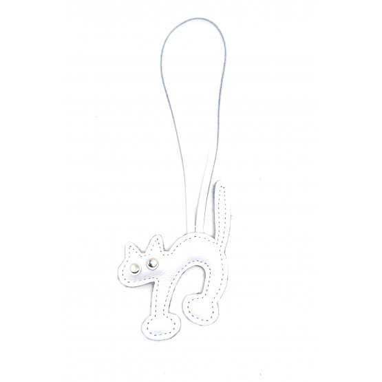 Брелок для сумки «Кошка». Цвет белый