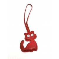 Брелок для сумки "Кошка-3". Цвет красный