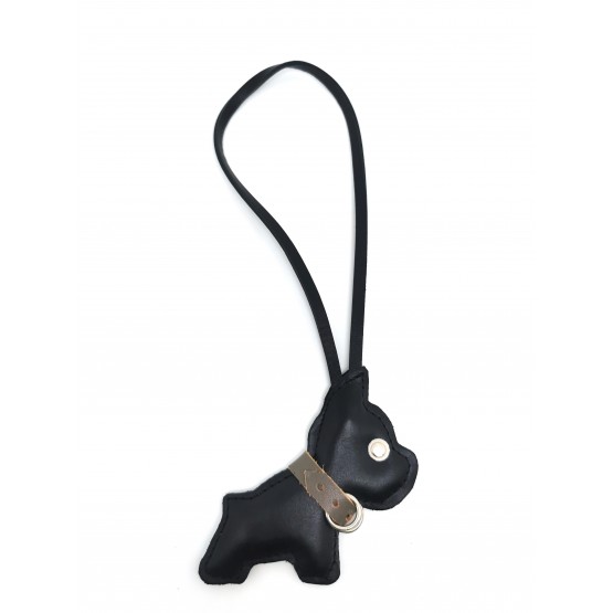 Брелок для сумки «Бульдог». Цвет черный