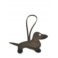 Брелок для сумки «Такса». Цвет шоколадный