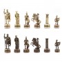 Шахматный набор "Римляне" доска 28х28 см мрамор, лемезит фигуры цвет бронза-золото / Шахматы настольные / Шахматы каменные / Шахматы сувенирные