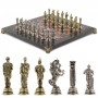 Шахматы подарочные "Римские легионеры" доска каменная 32х32 см фигуры металлические