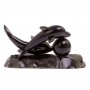 Сувенир фигурка "Пара дельфинов" из черного обсидиана 125453