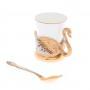 Кофейная чашка "Белый лебедь" фарфор 80 мл в подарочной упаковке Златоуст 121867