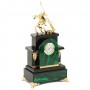 Декоративные часы "Георгий Победоносец" камень малахит бронзовое литье