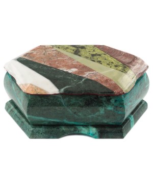 Шкатулка "Мозайка" из камня 18х10х7 см