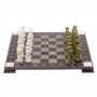 Шахматы с гравировкой "Турнирные" доска 36х36 см белый мрамор змеевик 126142