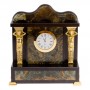 Часы "Кариатида" бронза долерит офиокальцит / настольные часы / часы декоративные / кварцевые часы / интерьерные часы / подарочные часы