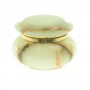 Шкатулка круглая "Грибок" камень оникс зеленый 7,6х5,9 см (3) / шкатулка для ювелирных украшений / для хранения бижутерии / шкатулка из камня