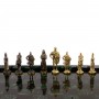 Шахматы из бронзы "Русские" доска 38х38 см камень змеевик / Шахматы подарочные / Шахматный набор / Бронзовые шахматы