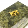 Каменная шкатулка для украшений "Ларец" из змеевика 12х7,5х6 см