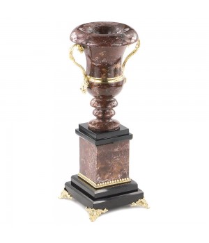 Каменная ваза "Медичи" из креноида с бронзовым литьем
