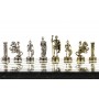 Шахматы подарочные "Римские воины" 28х28 см из офиокальцита и мрамора