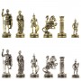 Шахматы подарочные "Римские воины" 28х28 см из офиокальцита и мрамора