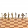 Шахматный ларец "Восточные" доска бук 43,5х43,5х8 см / Шахматы подарочные / Шахматы металлические / Шахматный набор / Шахматы деревянные