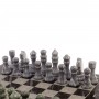 Шахматы с гравировкой "Турнирные" доска 36х36 см серый мрамор, змеевик 125958