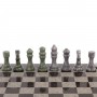 Шахматы с гравировкой "Турнирные" доска 36х36 см серый мрамор, змеевик 125958