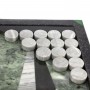 Настольный набор Шахматы Шашки Нарды 3 в 1 из камня мрамор змеевик 121084