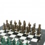 Шахматы "Александр Макендонский" фигуры бронза / патина доска 36х36 см мрамор 128366