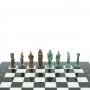 Шахматы "Александр Макендонский" фигуры бронза / патина доска 36х36 см мрамор 128366