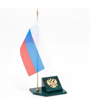 Флагшток с гербом России из змеевика 113470