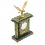 Настольные часы с колоннами "Горный орёл" камень змеевик бронзовое литье