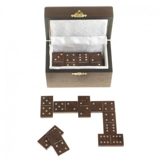 Настольная игра Домино из натурального камня обсидиан