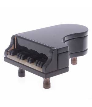 Подарочная шкатулка "Рояль" из черного обсидиана Подарочная шкатулка "Рояль" из черного обсидиана