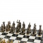 Шахматы подарочные из бронзы "Римские" 44х44 см из змеевика и мрамора 129657