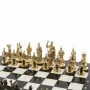 Шахматы подарочные из бронзы "Римские" 44х44 см из змеевика и мрамора 129657