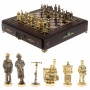 Шахматный ларец "Железнодорожники" фигуры бронза камень креноид 130042