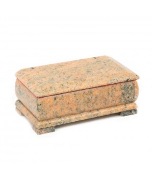 Шкатулка под деньги "Купюра" розовый мрамор 19x10x8 см 116681