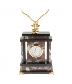 Часы "Орел" из креноида и змеевика 129870 Часы "Орел" из креноида и змеевика 129870