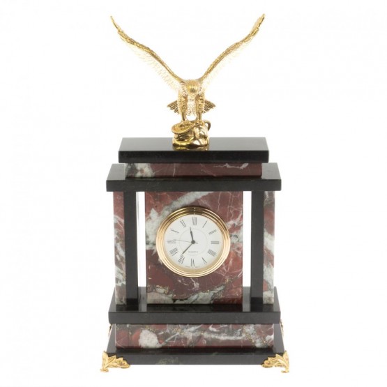 Часы "Орел" из креноида и змеевика 129870