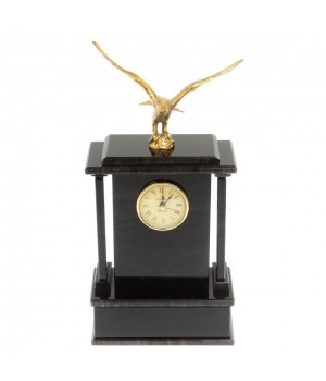 Настольные часы "Орел"из черного обсидиана 129608