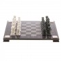 Шахматы с гравировкой "Турнирные" доска 36х36 см белый мрамор, змеевик 124607