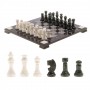 Шахматы с гравировкой "Турнирные" доска 36х36 см белый мрамор, змеевик 124607
