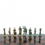 Шахматы "Римские войны" фигуры бронза / патина 44х44 см лемезит 128379