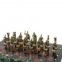 Шахматы "Римские войны" фигуры бронза / патина 44х44 см лемезит 128379