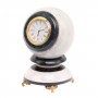 Сувенирные часы "Антистресс" 10 см из белого мрамора / часы декоративные / кварцевые часы / интерьерные часы / подарочные часы