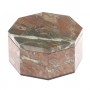 Шкатулка восьмиугольная из креноида 10,5х10,5х5 см / шкатулка для ювелирных украшений / для хранения бижутерии / шкатулка из камня