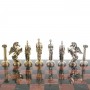 Металлические шахматы "Восточные" доска 40х40 см каменная лемезит змеевик