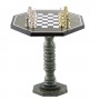 Шахматный столик из камня "Средневековые рыцари" фигуры металлические 121426